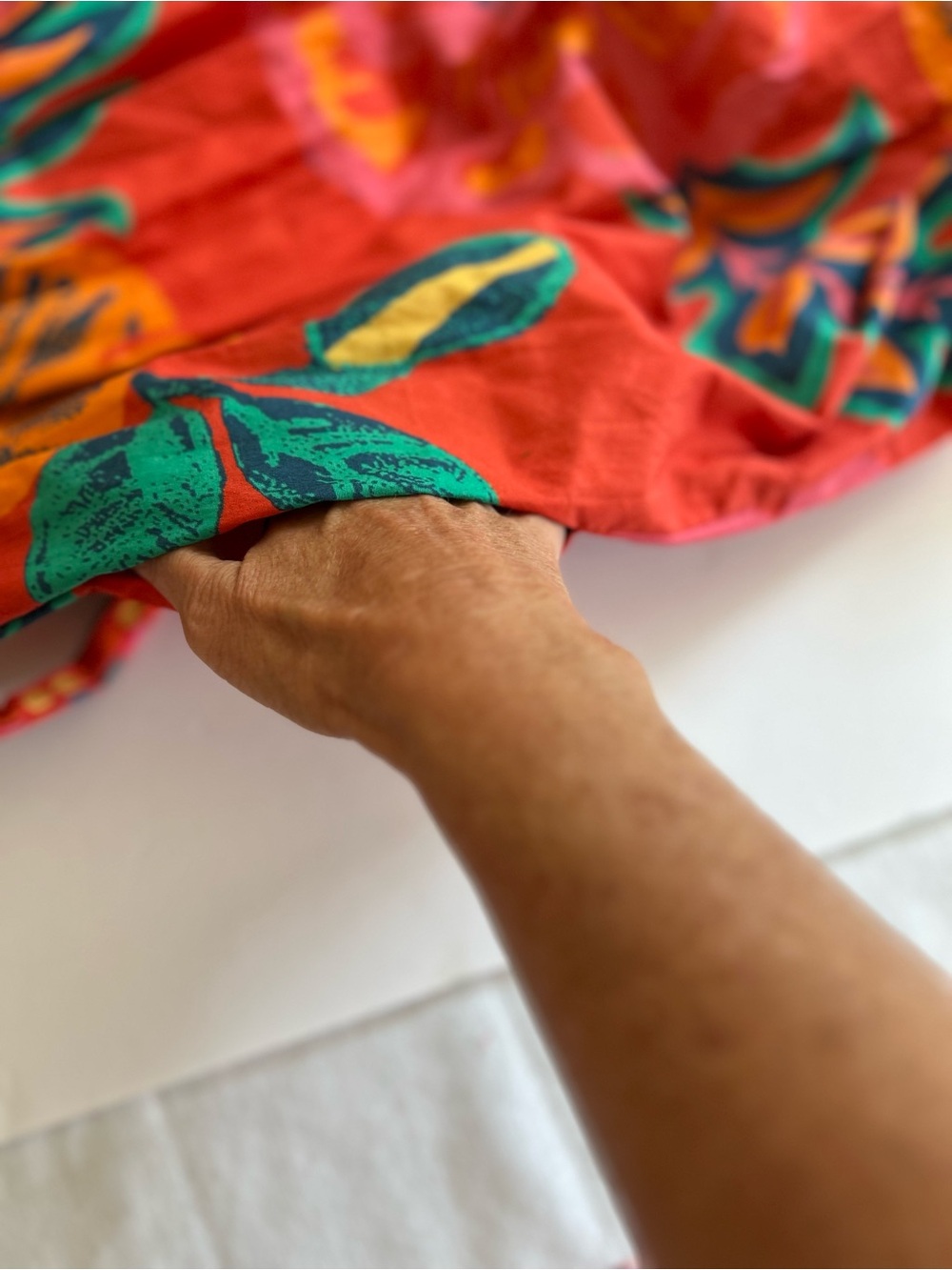 Maude Vivante Tropical Floral Maxi Dress L | 100% Cotton Farm Rio Style Boho - Picture 8 of 12